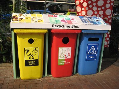 Waste separation at source – organic and dry waste bins
